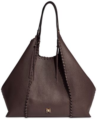 Sam Edelman - Sylvia Whipstitch Large Leather Expandable Tobo
