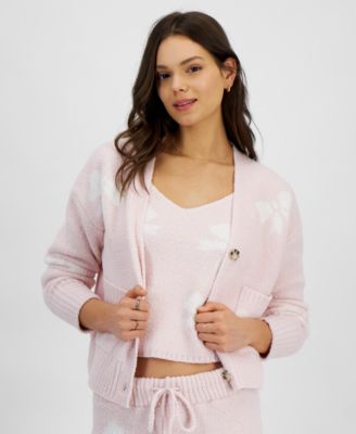 Hippie Rose - Juniors' Teddy Cardigan & Tank Top Set