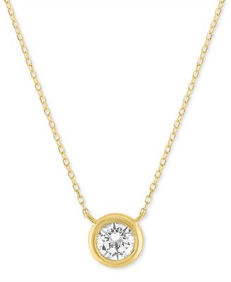 Forever Grown Diamonds - Lab-Grown Diamond Bezel Necklace (1/3 ct. t.w.) in 10k Yellow Gold