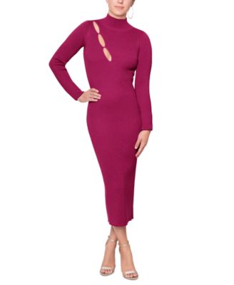 RACHEL Rachel Roy - Women's Clarke Cutout Ribbed Sweater Dress