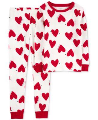 Carter's - Toddler Girls Heart-Print 100% Snug-Fit Cotton Pajamas, 2 Piece Set
