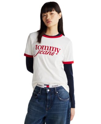 Tommy Jeans - Women's Script Logo Ringer T-Shirt