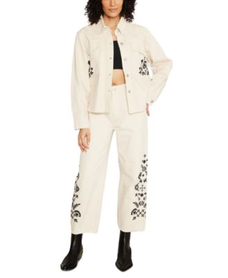 Driftwood - Women's Cotton Embroidered Long-Sleeve Shacket