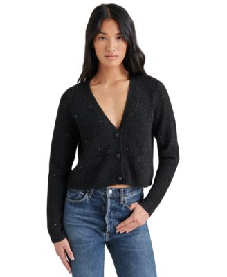 Steve Madden - Women's Aero Metallic-Knit Cardigan
