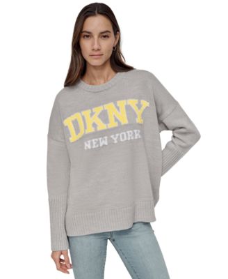 DKNY Jeans - Petite Varsity Logo Crewneck Sweater