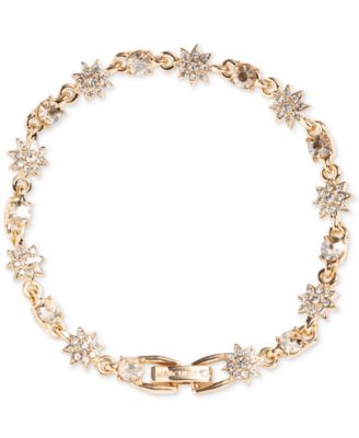 Marchesa - Gold-Tone Crystal Star Cluster & Stone Alternating Link Bracelet