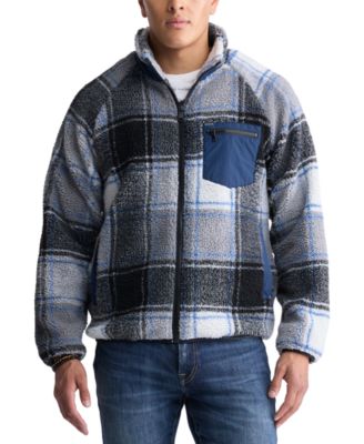 Buffalo David Bitton - Men's Jaik Super Fleece Zip Front Plaid Bomber Jacket