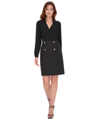 Tommy Hilfiger - Women's Novelty Mixed-Media Dress