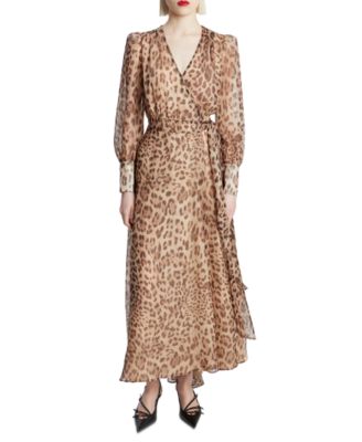 Bardot - Women's Lucianna Animal Print Maxi Wrap Dress