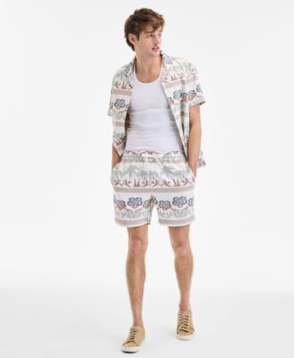 Sun + Stone - Men's Ace Printed Drawstring 6" Shorts