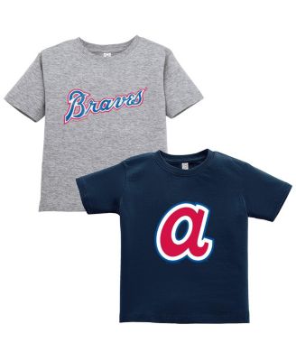 Soft As A Grape - Toddler Navy/Gray Atlanta Braves Cooperstown Collection Two-Pack T-Shirt Set