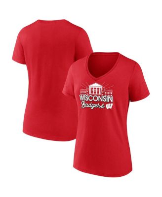 Fanatics - Women's Red Wisconsin Badgers Fundamentals Region Draw T-Shirt