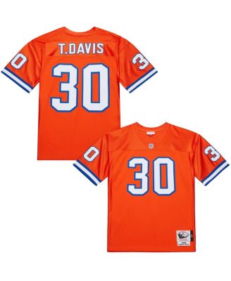 Mitchell & Ness - Men's Terrell Davis Orange Denver Broncos 1995 Authentic Throwback Retired Player Jersey
