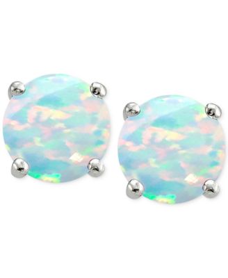 Giani Bernini - Cubic Zirconia Iridescent Stone Stud Earrngs in Sterling Silver