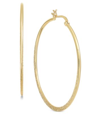 And Now This - Textured Hoop Earrings