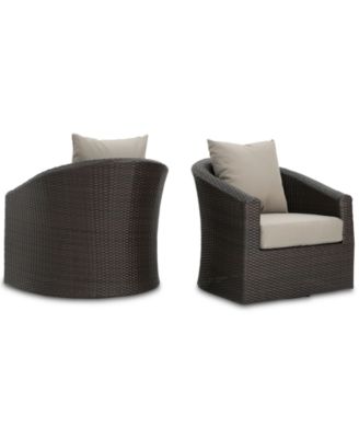 Noble House - Malibu Outdoor Club Chair (Set of 2), Quick Ship