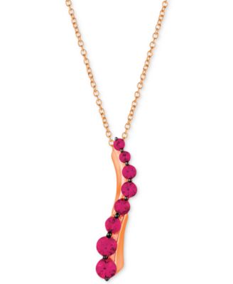 Le Vian - Ruby (3/4 ct. t.w.) 18" Pendant Necklace in 14k Rose Gold