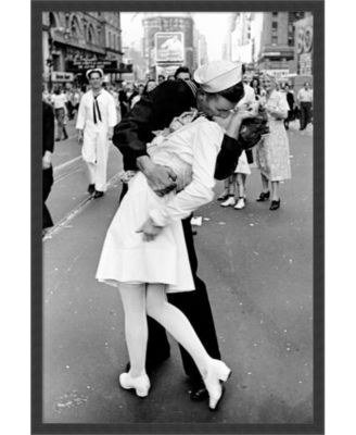 Amanti Art - Kissing on VJ Day - Times Square 25x37 Framed Art Print