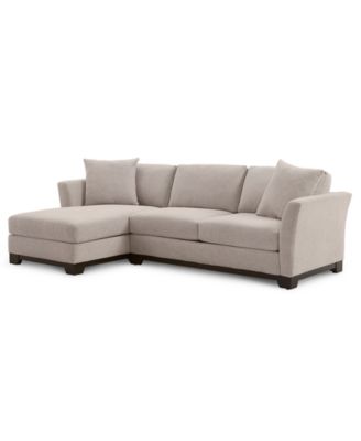 Furniture - Elliot II 107" 2-Pc. Fabric Apartment Sofa Chaise Sectional