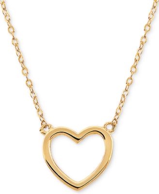 Macy's - Open Heart 17" Pendant Necklace in 10k Gold