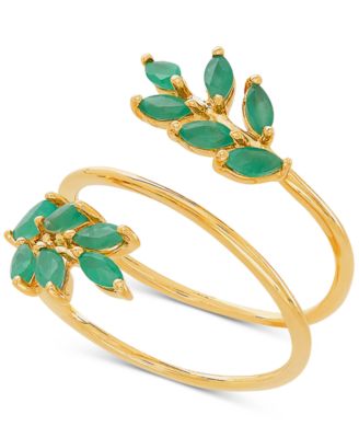 Macy's - Emerald Coil Statement Ring (9/10 ct. t.w.) in 14k Gold