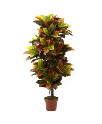 Nearly Natural - 56" Croton Plant - Real Touch