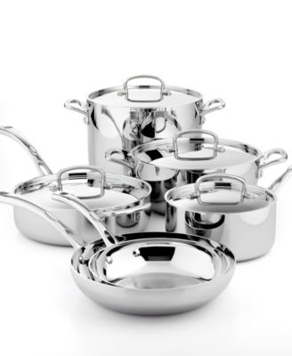 Cuisinart - French Classic Coookware, 10 Piece Set Tri Ply Stainless Nonstick