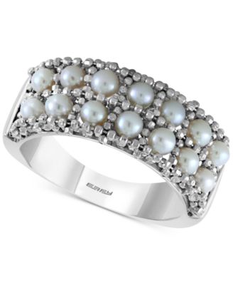 EFFY Collection - Cultured Freshwater Pearl (3-1/2mm) Cluster Ring in Sterling Silver