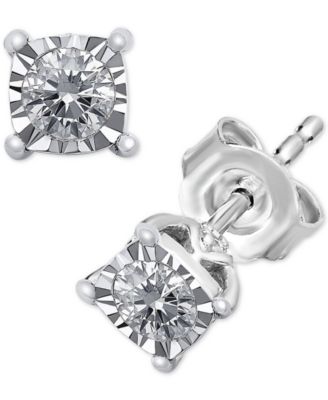 TruMiracle - Diamond Stud Earrings (1/3 ct. t.w.) in 14k White Gold