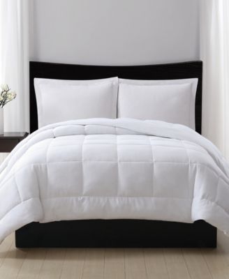London Fog - Embossed Dot Seersucker Down Alternative Comforter, Full/Queen