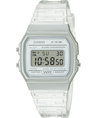 Casio - Unisex Digital Clear Jelly Strap Watch 35.2mm