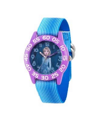 ewatchfactory - Disney Frozen 2 Elsa Girls' Purple Plastic Time Teacher Watch 32mm