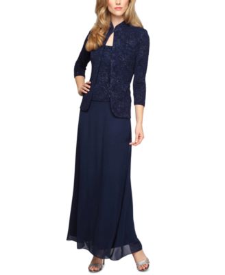 Alex Evenings - Dress and Jacket, Patterned Sparkle