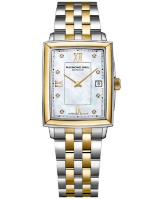 Raymond Weil - Women's Swiss Toccata Diamond Accent Two-Tone Stainless Steel Bracelet Watch 22.6x28.1mm