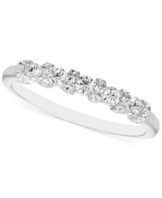 Macy's - Diamond Double-Set Anniversary Band (1/2 ct. t.w.) in 14k White Gold