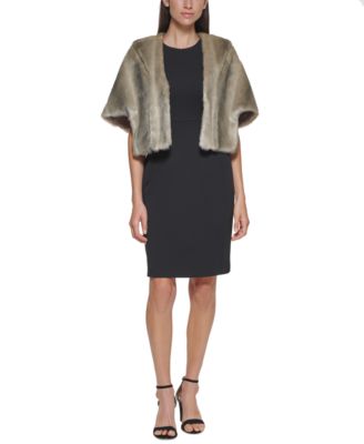 Eliza J - Faux-Fur Shrug
