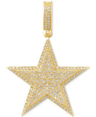 Macy's - Diamond Pav&eacute; Star Pendant (1/2 ct. t.w.) in 10k Gold