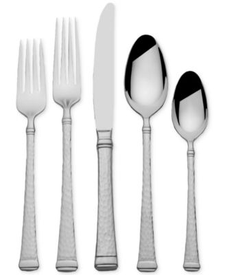 Mikasa - Harmony Hammered 65-Pc. Flatware Set, Service for 12