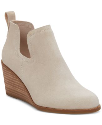 TOMS - Women's Suede Kallie Wedge Booties