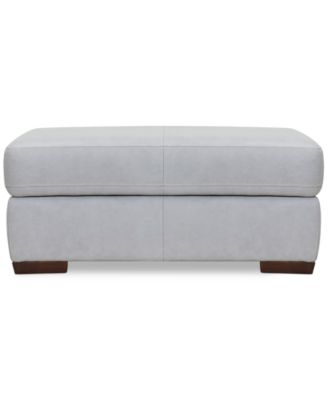 Furniture - Ashlinn Pastel Leather Storage Ottoman