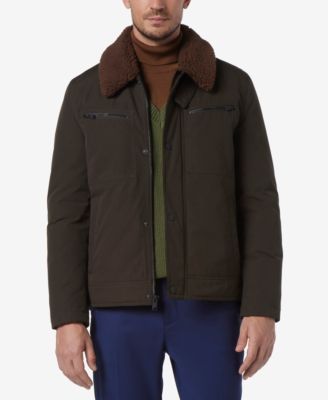 Marc New York - Men's Randall Insulated Waxed Cotton Aviator Jacket with Fleece Collar
