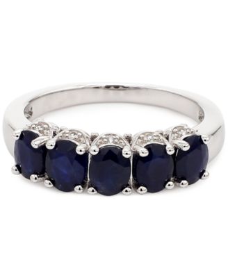 Macy's - Emerald (2-1/2 ct. t.w.) & White Sapphire Accent Ring in Gold-Plated Silver (Also in Ruby & Sapphire)
