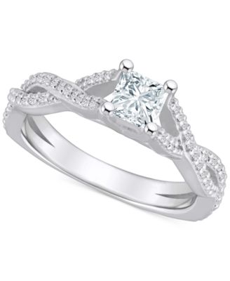 Macy's - Diamond Princess Engagement Ring (3/4 ct. t.w.) in 14k Gold