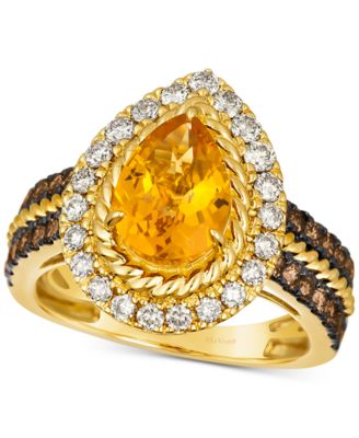 Le Vian - Cinnamon Citrine (1-5/8 ct. t.w.) & Diamond (1 ct. t.w.) Halo Ring in 14k Gold