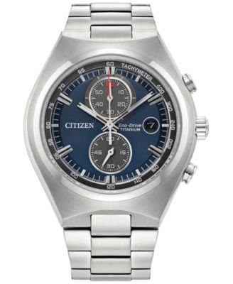 Citizen - Men's Chronograph Weekender Silver-Tone Titanium Bracelet Watch 43mm, Created for Macy's