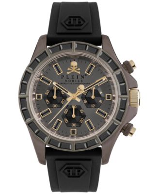 Philipp Plein - Men's Chronograph Nobile Racing Black Silicone Strap Watch 43mm