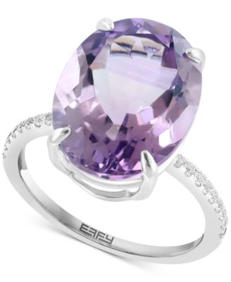 EFFY Collection - EFFY&reg; Citrine & White Sapphire Ring in Sterling Silver (Also available in Sky Blue Topaz and Amethyst)