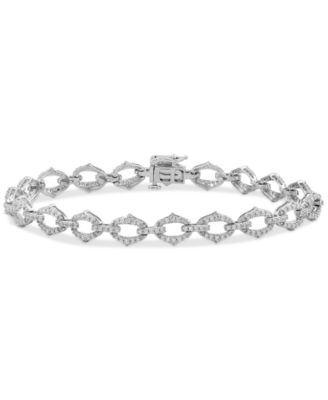 Macy's - Diamond Oval Link Bracelet (2 ct. t.w.) in 10k White Gold