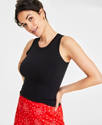 On 34th - Women's Ribbed High-Neck Tank Top, Created for Macy's