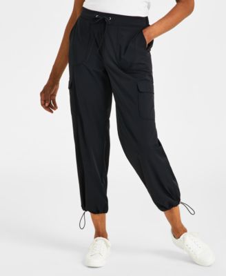 Style & Co - Petite Solid Drawcord-Hem Utility Pants